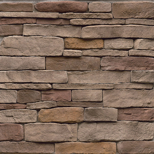 StoneCraft Chardonnay Ledgestone stone veneer featuring soft buff and cream tones, layered split-face texture, and dimensional stacked-stone character