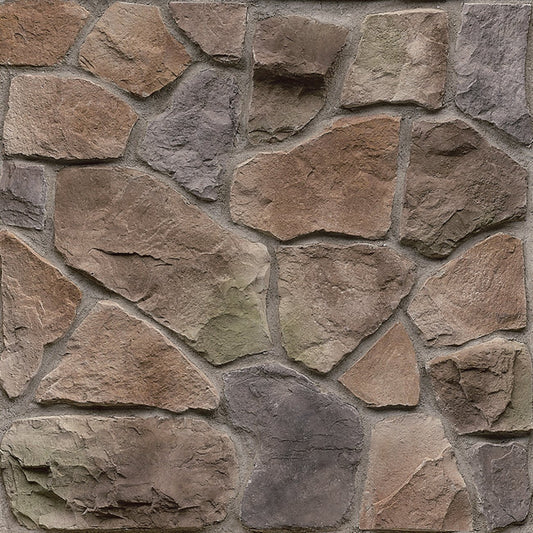 StoneCraft Colorado Fieldstone stone veneer featuring rugged irregular shapes, natural earth-tone color variation, and authentic rustic fieldstone texture
