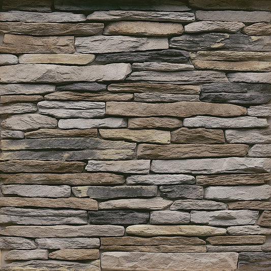 StoneCraft Pennsylvania Laurel Cavern Ledge stone veneer featuring earthy brown and gray tones, rugged ledgestone texture, and dimensional quarry-style stone character.