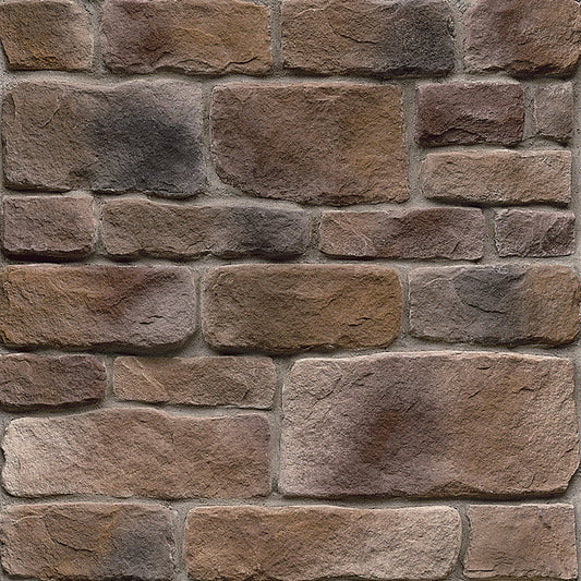 StoneCraft Valley Forge Cobble stone veneer featuring rounded cobblestone shapes, warm earth-tone color blend, and textured Old World masonry character.