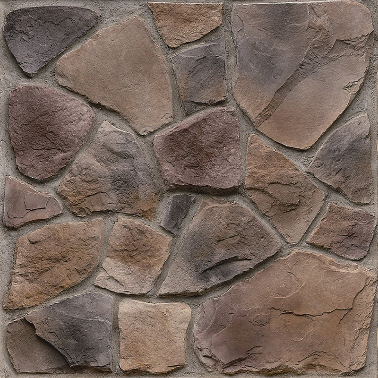 StoneCraft Valley Forge Fieldstone stone veneer featuring rugged irregular shapes, warm earth-tone color variation, and authentic rustic fieldstone texture.
