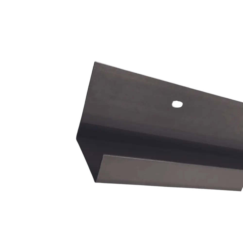 Charcoal Versetta Stone J-Channel trim designed to cover rough cuts around doors and windows