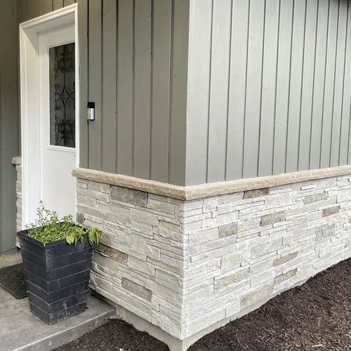 Versetta Mission Point Ledgestone in a completed installation