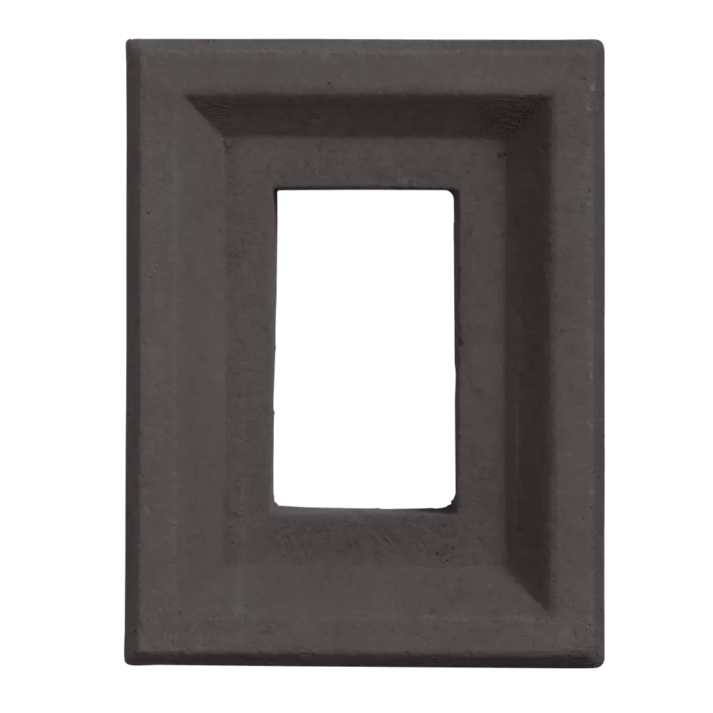 Charcoal Versetta Stone Receptacle Box designed for mounting electrical outlets in stone veneer walls