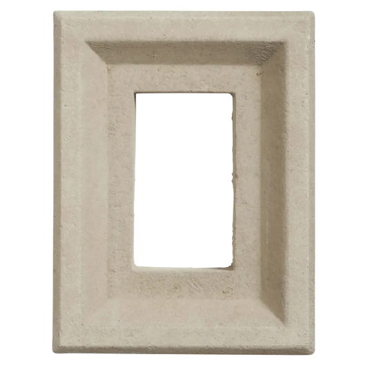 Taupe Versetta Stone Receptacle Box designed for mounting electrical outlets in stone veneer walls